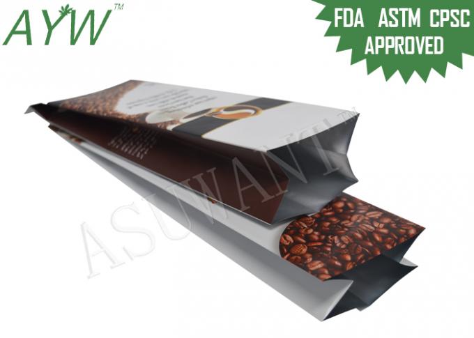 Matte Black Coffee Tea Bags Finished Side Gusset Foil Tin Tie With Private Label