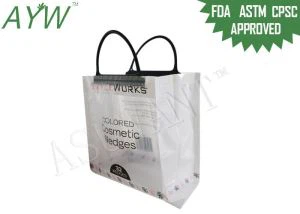 Bossa de la compra portàtil de fons plana lateral amb mànec / logotip personalitzat
