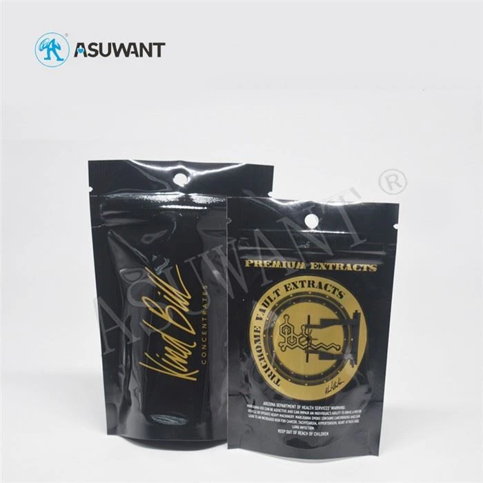 Black Ziplock Cookies Mylar Bags Free Sample