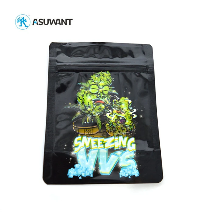 Kratom Dry Herb Smell Proof Zipper Bags With Zip Lock / Tear Notchs