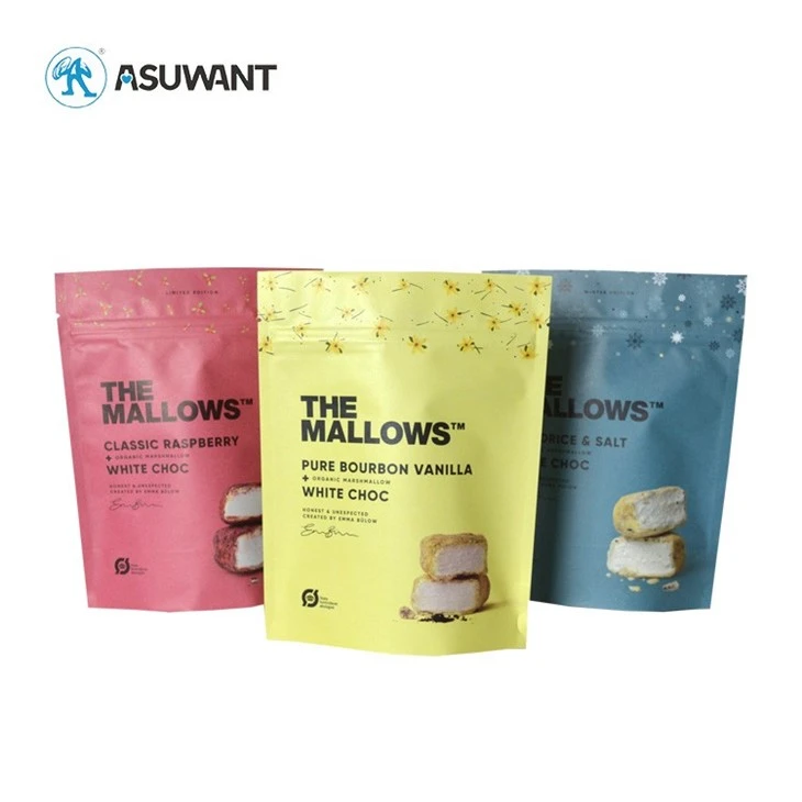 Chocolate Biscuit Zipper Stand Up Pouches Food Mylar Bags suppliers