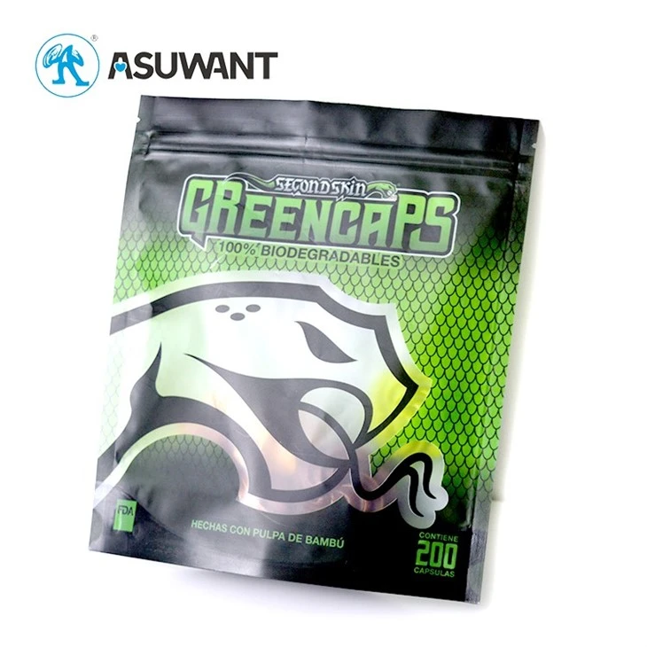 Custom Printed Laminated Aluminum Foil Stand Up Zip Lock Edible Bags Resealable Ziplock Mylar Packaging Pouch