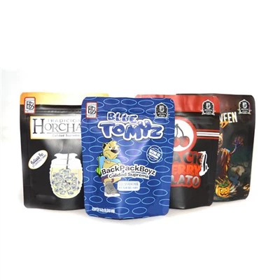 Bags dispensaris de segell de calor Baggies comestibles de pantalla Stand Stand Pouch Proof Cali Mylar Bag